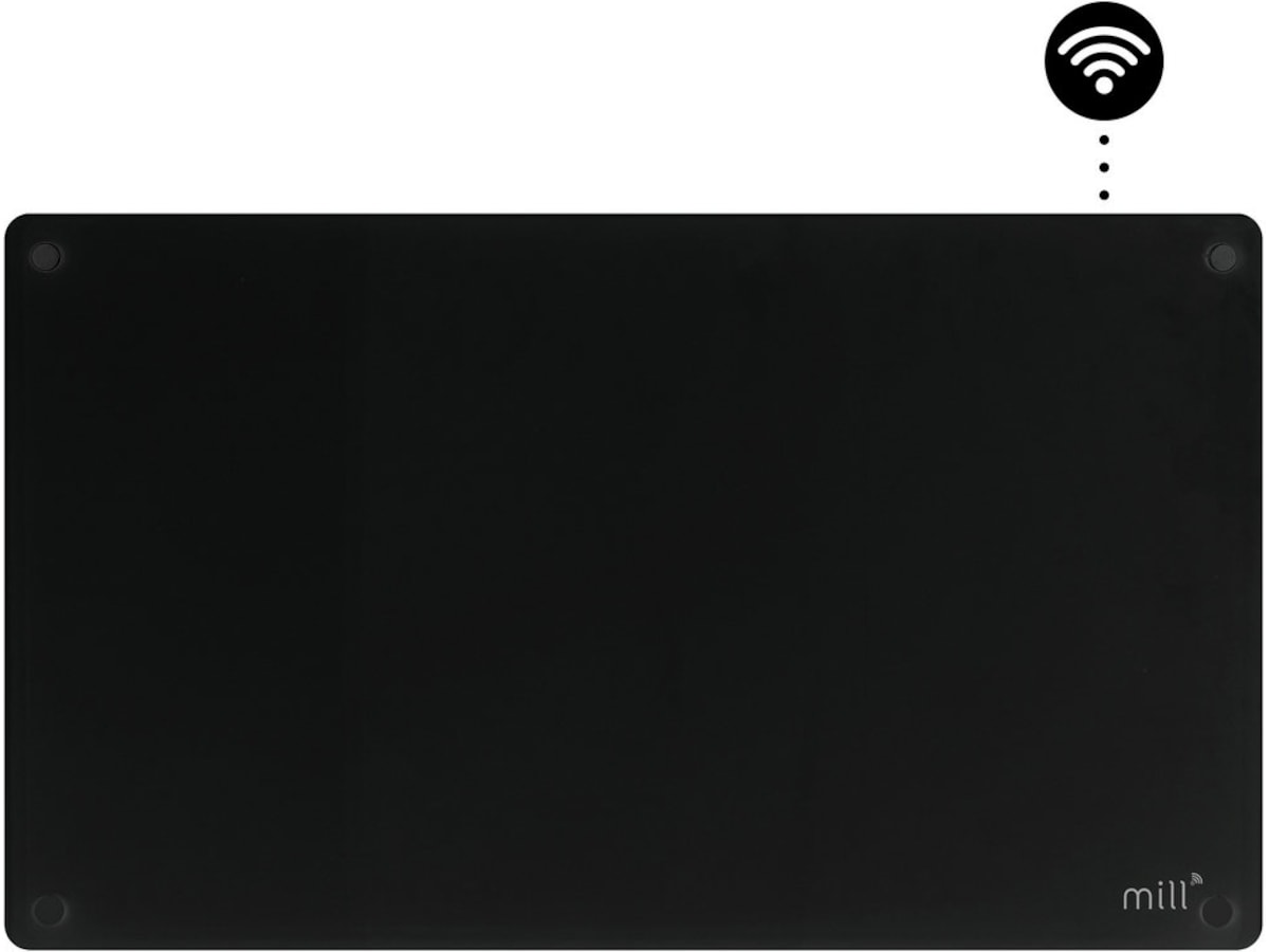 Mill Glas WiFi Gen 3 panelovn 700W (sort) Varmepaneler