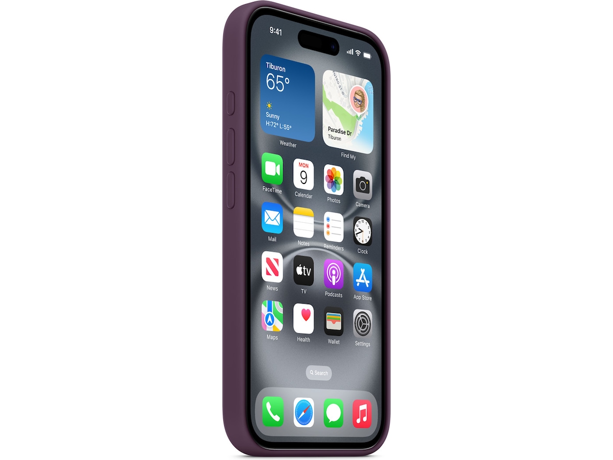 Apple iPhone 16 Silikonecover (blomme) Mobilcover