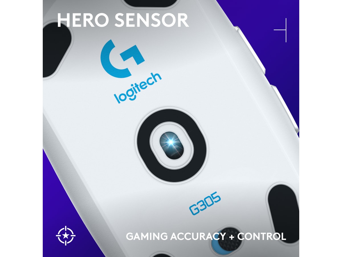 Logitech G305 Lightspeed Trådløs Gamingmus (hvid) Gamingmus