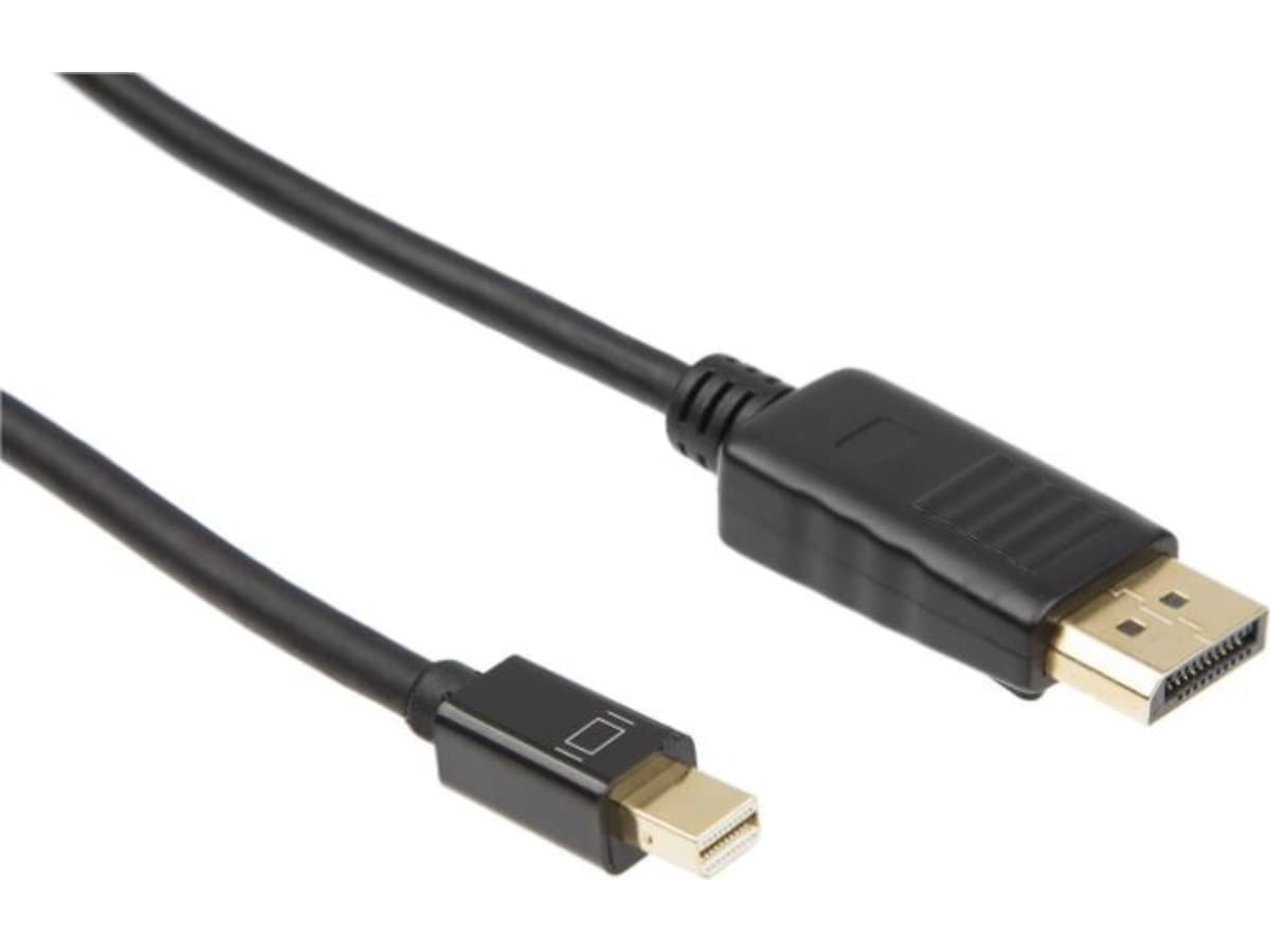 MiniDP til Displayport kabel 1m (sort) Monitor