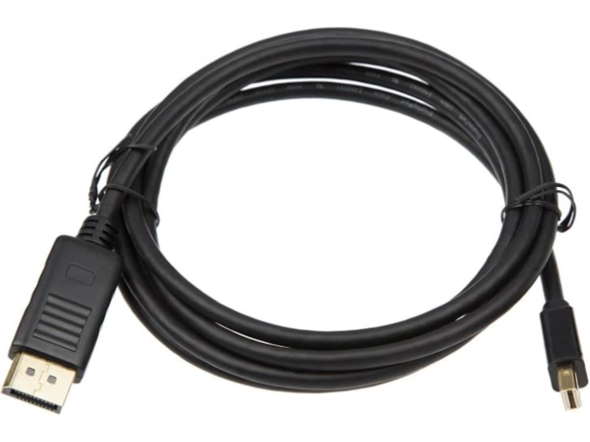 MiniDP til Displayport kabel 1m (sort) Monitor