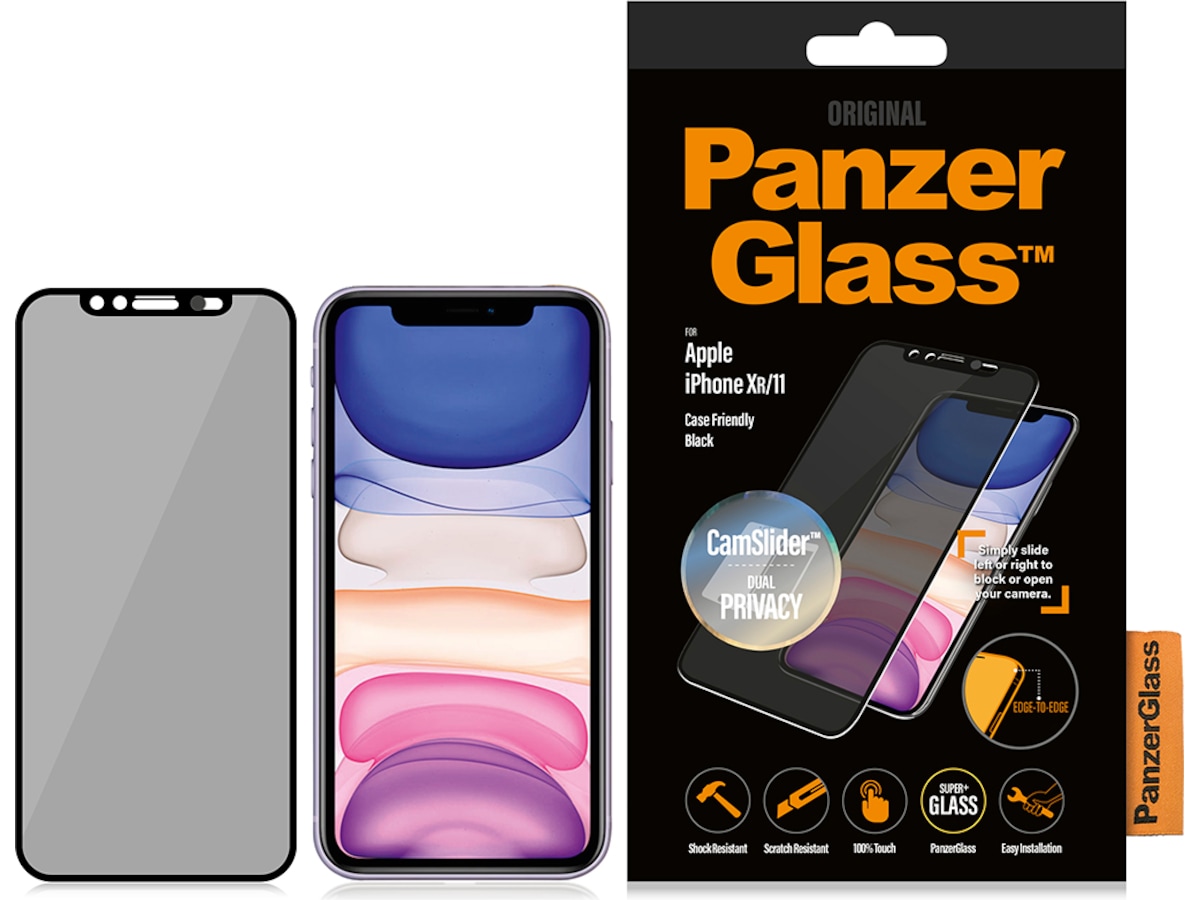 PanzerGlass iPhone XR / 11 CamSlider Skærmbeskytter Skærmbeskyttelse mobiltelefon