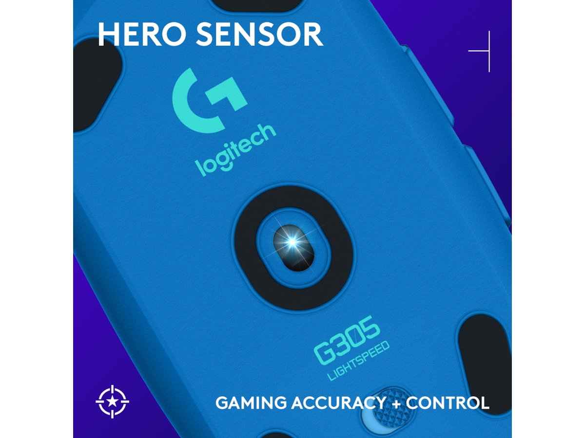 Logitech G305 LIGHTSPEED Trådløs Gamingmus (blå) Gamingmus