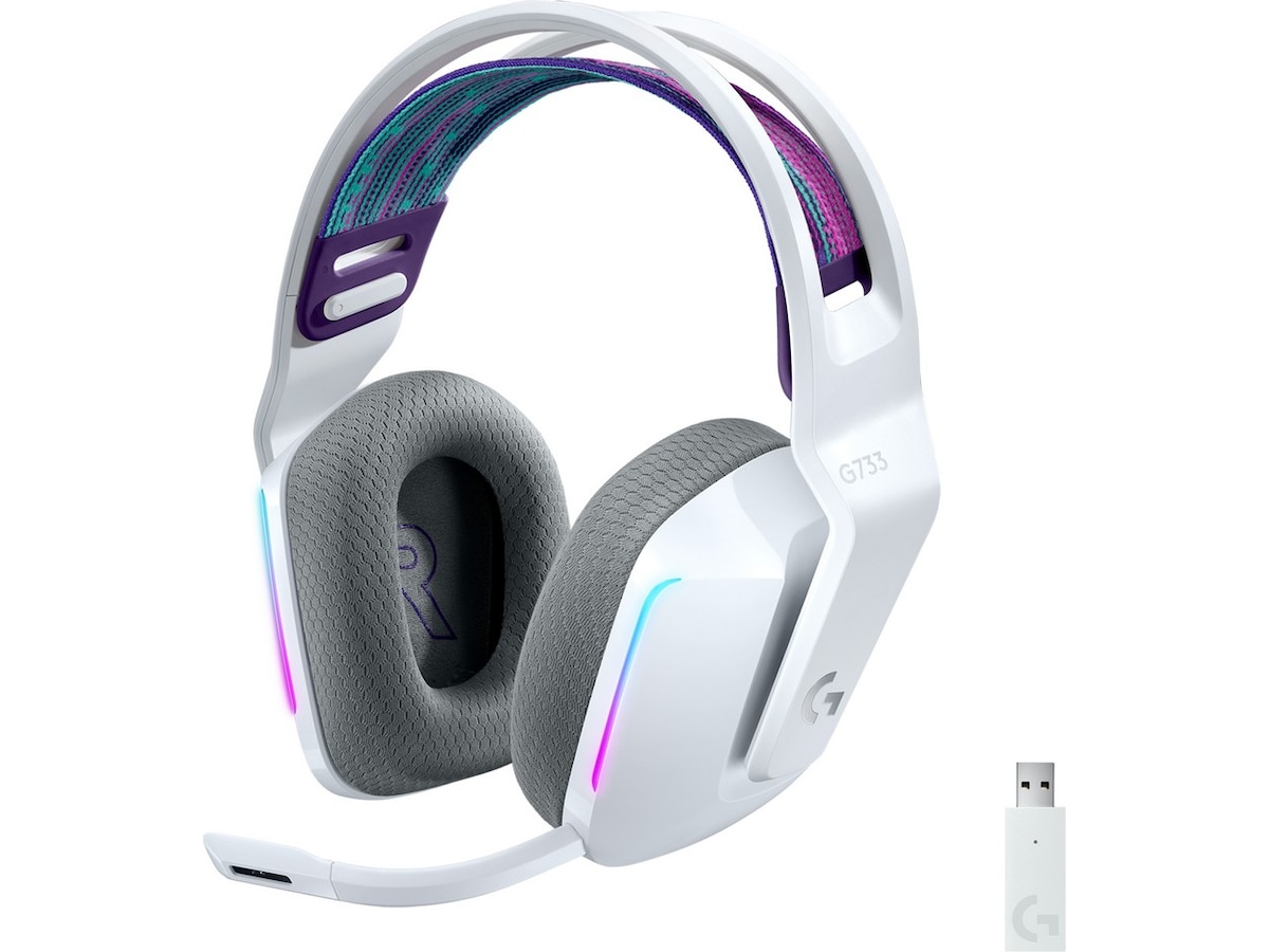 Logitech G733 LIGHTSPEED Trådløst Gaming Headset (hvid) Gamingheadset