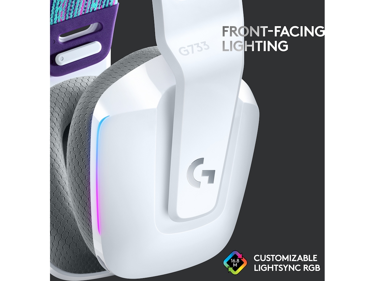 Logitech G733 LIGHTSPEED Trådløst Gaming Headset (hvid) Gamingheadset