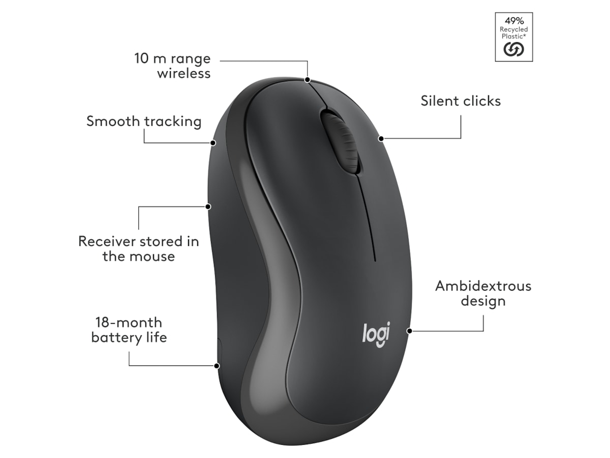 Logitech MK295 Silent Wireless Combo - GRAPHITE Mus & keyboards -kombinasjonspakker