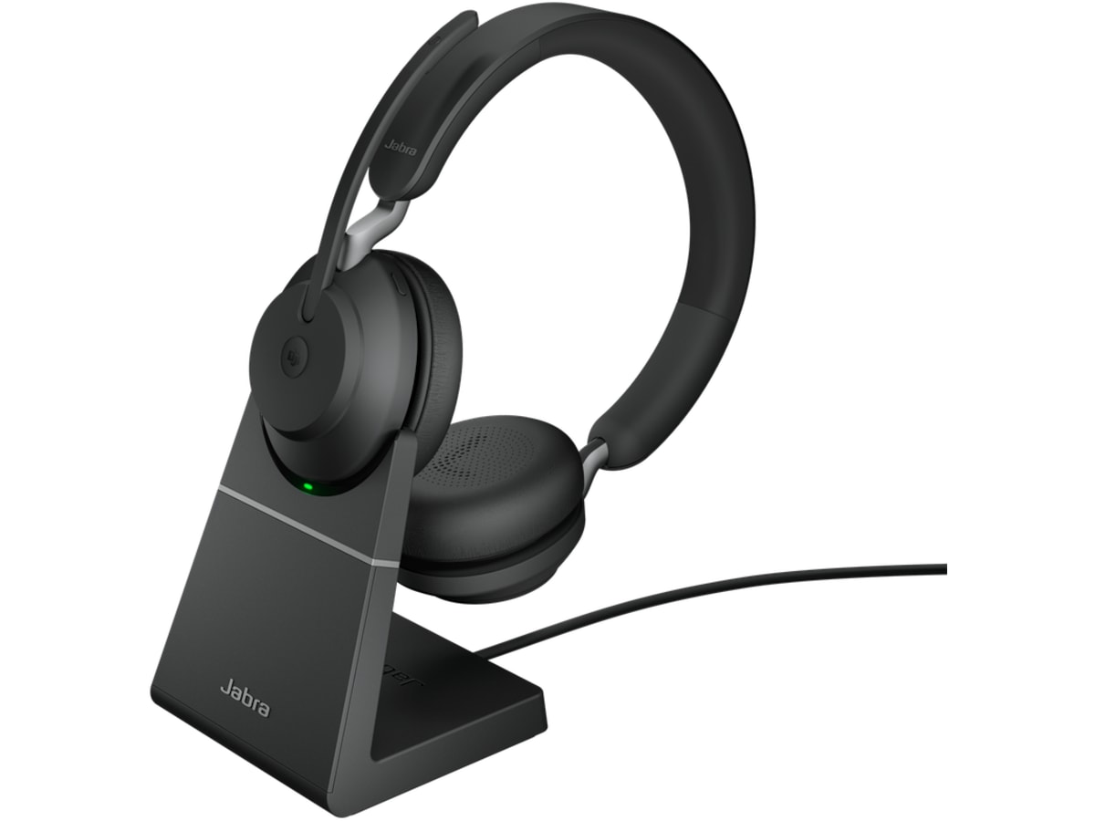 Jabra Evolve2 65, Link380c MS Stereo Stand Black Trådløst headset