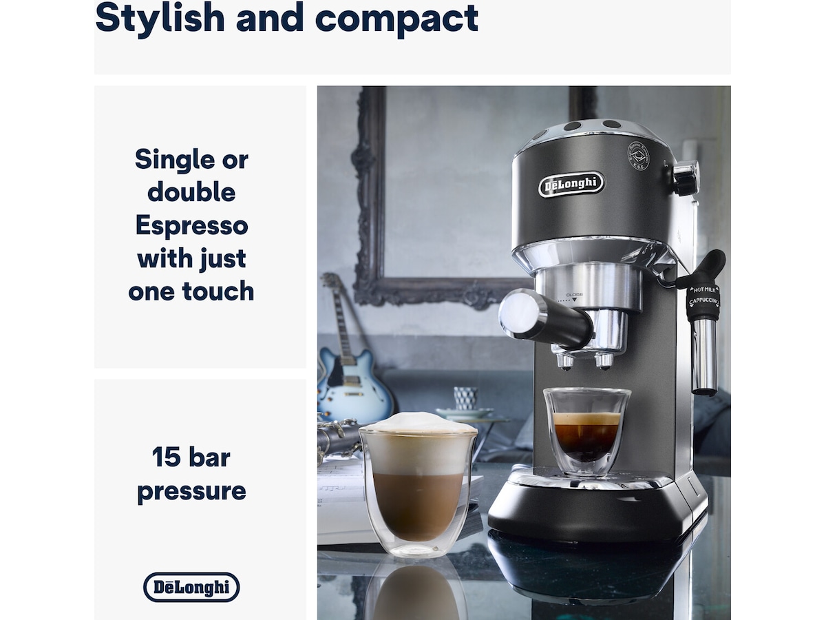 DeLonghi Dedica Style EC685.BK Espressomaskine (sort) Espressomaskiner