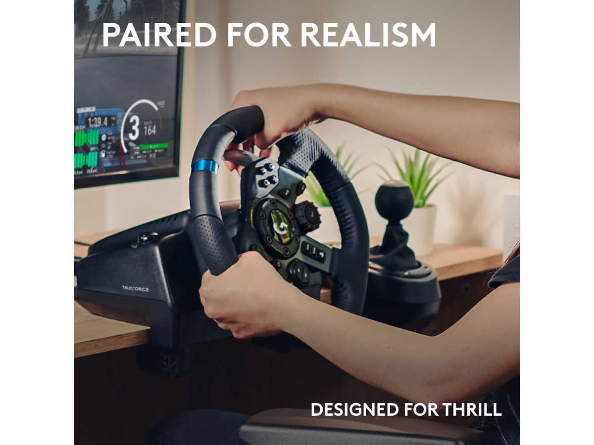 Logitech G923 og Driving Force Shifter Bundle Rat og pedaler