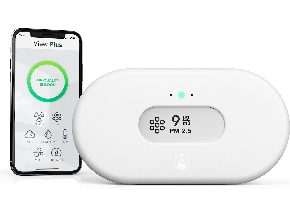 Airthings View Plus overvågning af luftkvalitet (hvid) Luftkvalitetsmålere