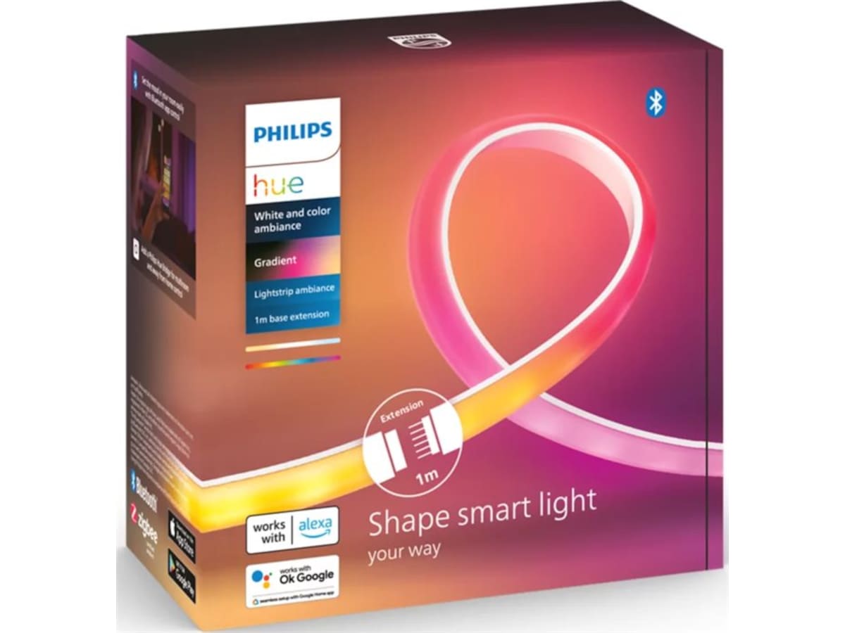 Philips Hue Ambiance Gradient Lightstrip-forlængelse, 1 meter Led strips & underholdning