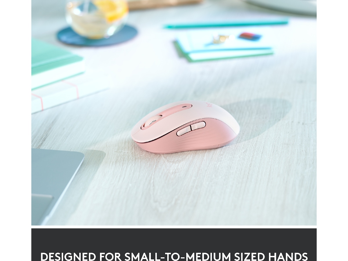 Logitech Signature M650 Medium  trådløs mus Pink Mus