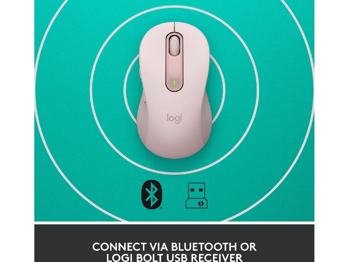 Logitech Signature M650 Medium  trådløs mus Pink Mus