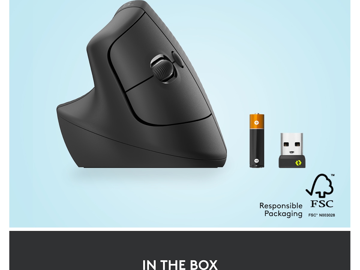 Logitech Lift Vertikal Venstre mus (graphite) Mus