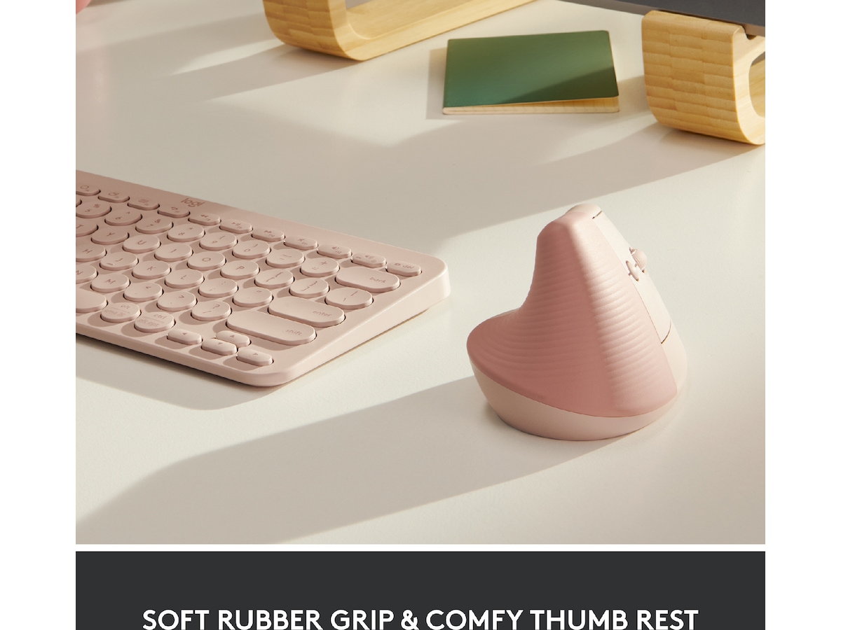 Logitech Lift Vertikal mus (dark rose) Mus