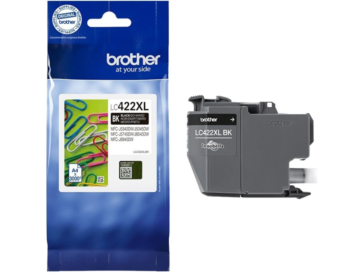 Brother blæk LC422XLBK Sort Blækpatroner