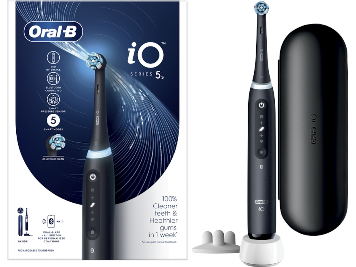 Oral-B iO 5S Eltandbørste (sort) Elektriske tandbørster