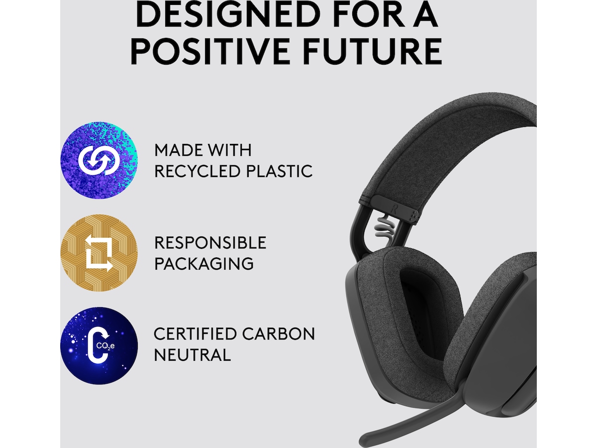 Logitech Zone Vibe 100 trådløs headset (grafitgrå) Høretelefoner