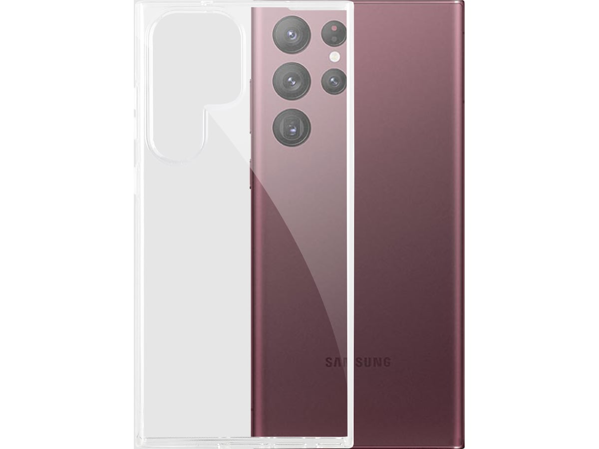 iiglo Galaxy S23 Ultra Silikonecover (gennemsigtig) Mobilcover