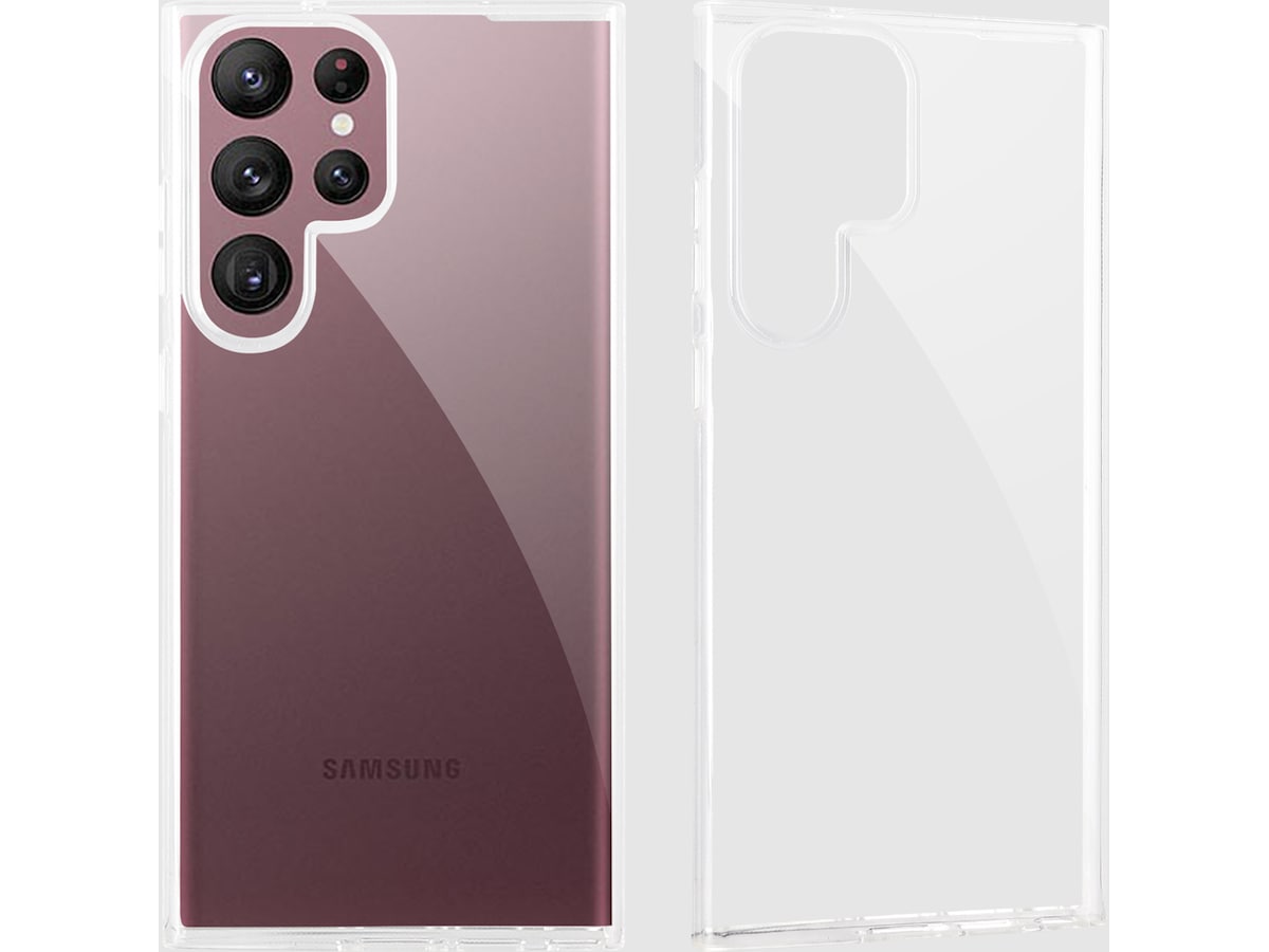 iiglo Galaxy S23 Ultra Silikonecover (gennemsigtig) Mobilcover