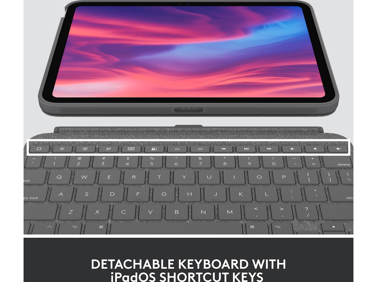 Logitech iPad 10,9" / 11" Combo Touch Tastaturcover (oxford grey) Cover til tablet