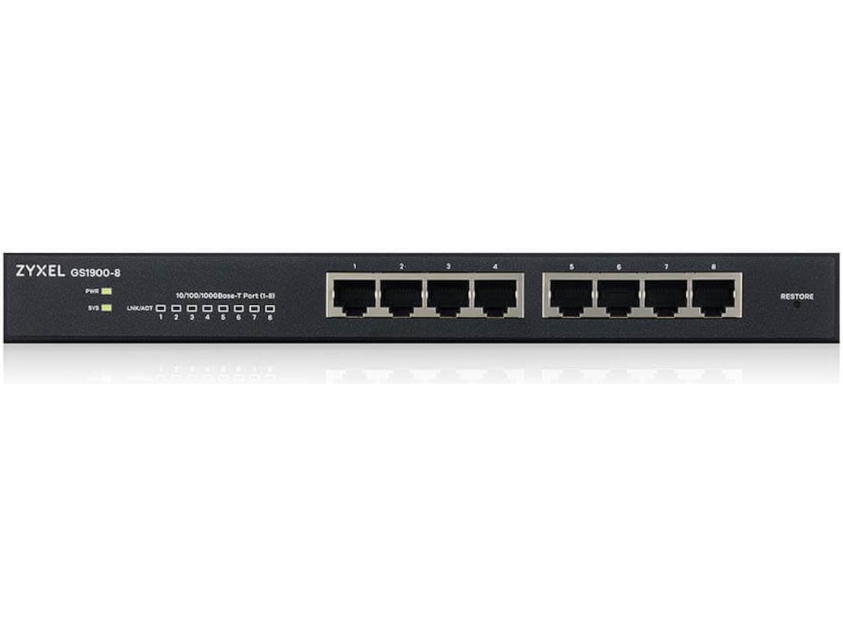 Zyxel GS1900-8, 8 port GbE L2 Switch Switch