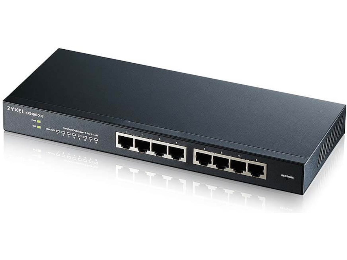 Zyxel GS1900-8, 8 port GbE L2 Switch Switch