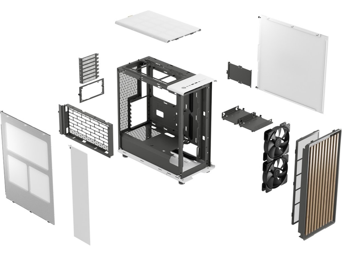 Fractal North Chalk White Mesh Mid Tower Midi Tower