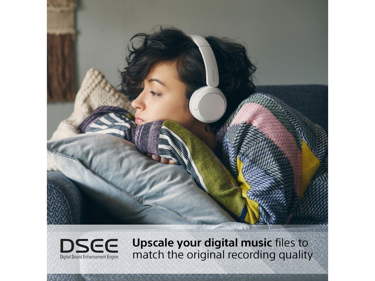 Sony WH-CH520 trådløse høretelefoner, On-Ear (hvid) Høretelefoner