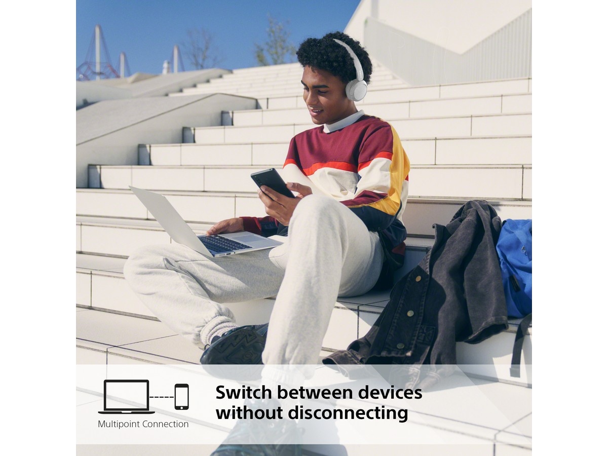 Sony WH-CH520 trådløse høretelefoner, On-Ear (hvid) Høretelefoner