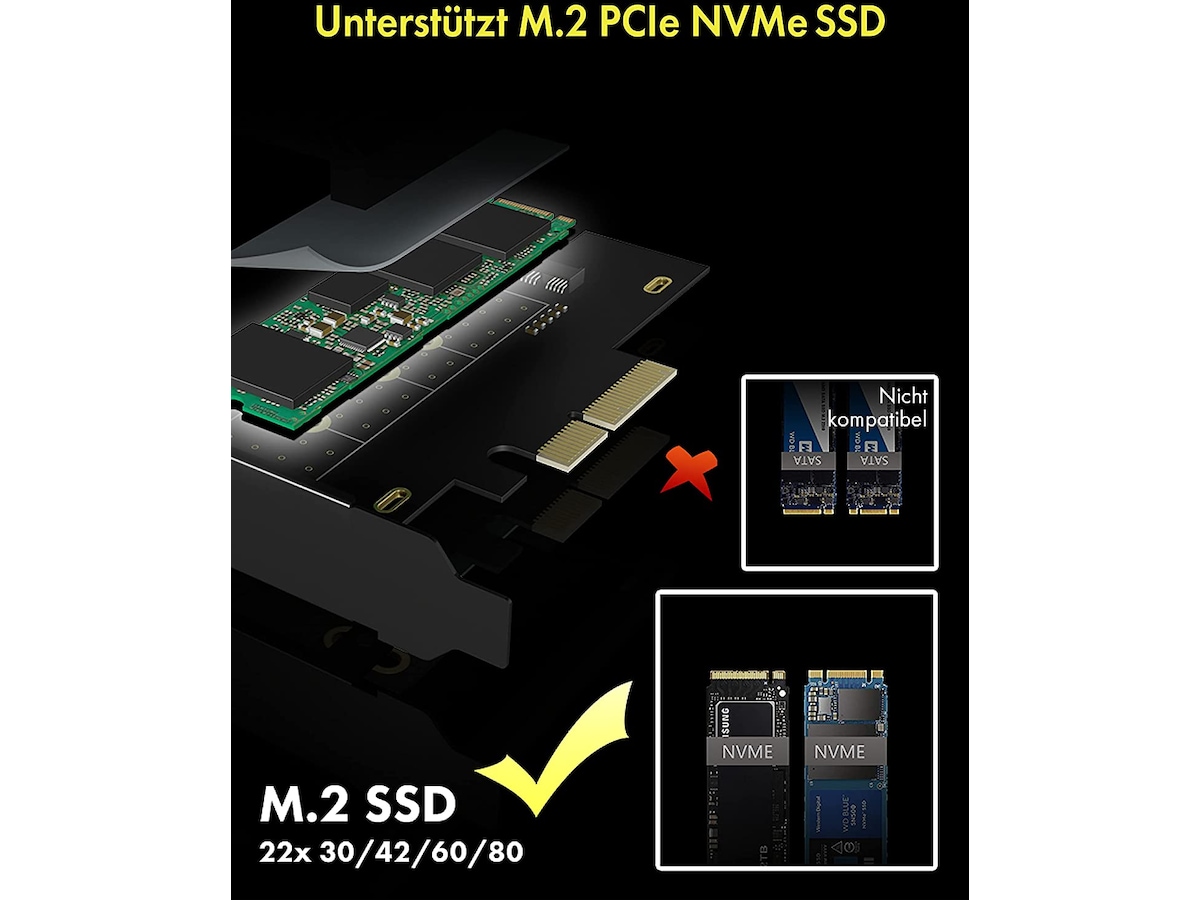 ICY BOX PCIe Extension Card med heat sink Tilbehør