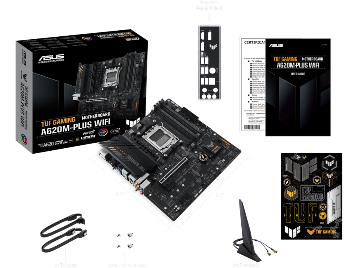ASUS TUF GAMING A620M-PLUS WIFI Bundkort AMD Socket