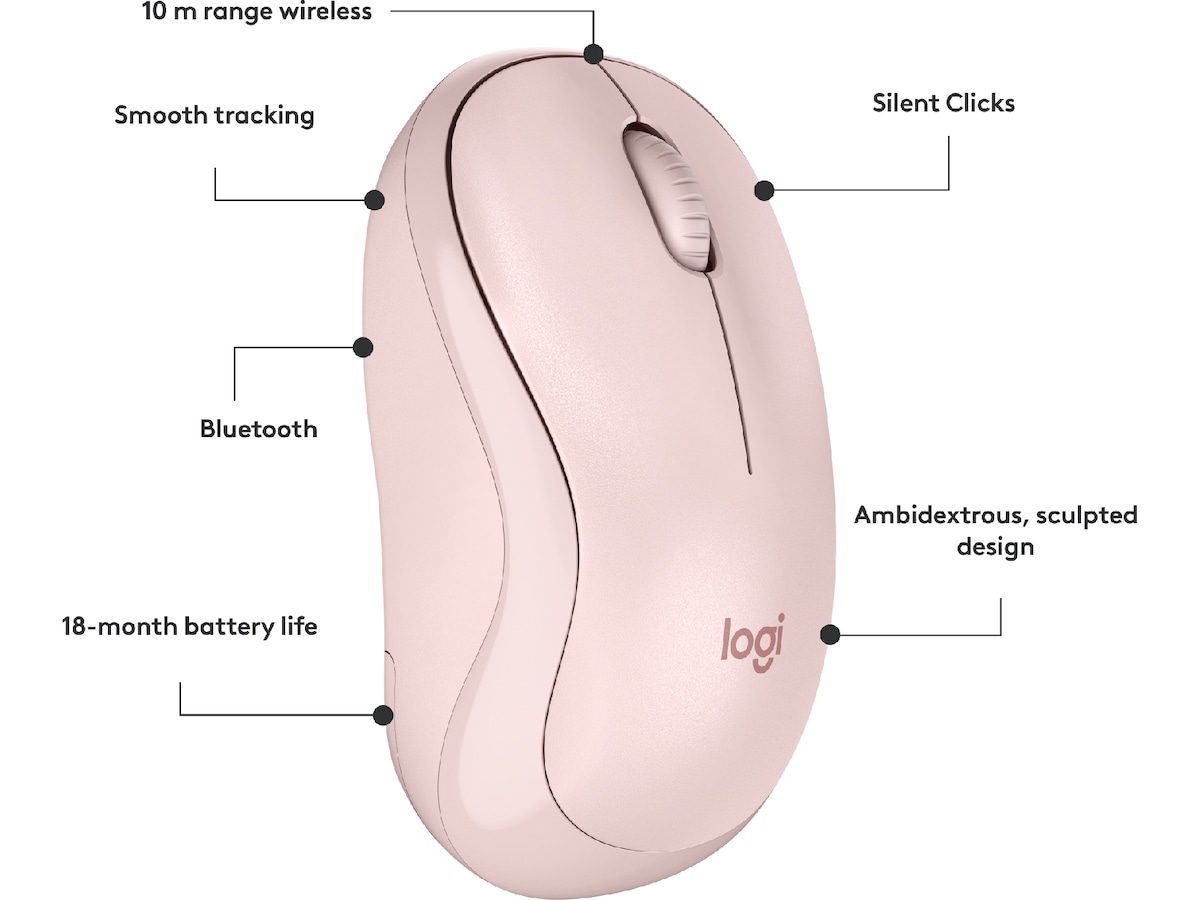 Logitech M240 Trådløs Mus (lyserød) Mus