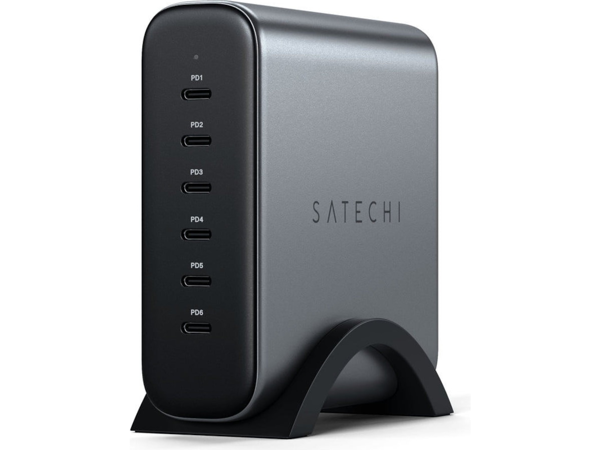 Satechi GaN 6Port 200W Ladestation (space gray) Mobilopladere