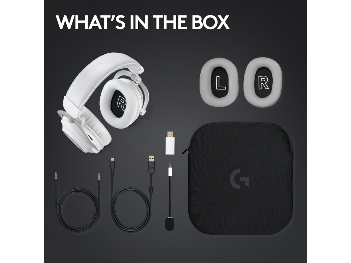 Logitech Pro X 2 Lightspeed Trådløst Gaming Headset (hvid) Gamingheadset