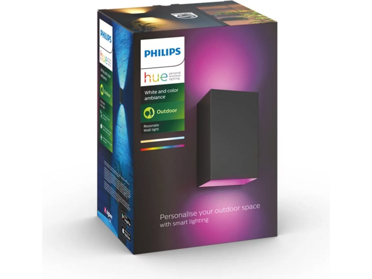Philips Hue Resonate WACA væglampe 2x8 (sort) Væglampe