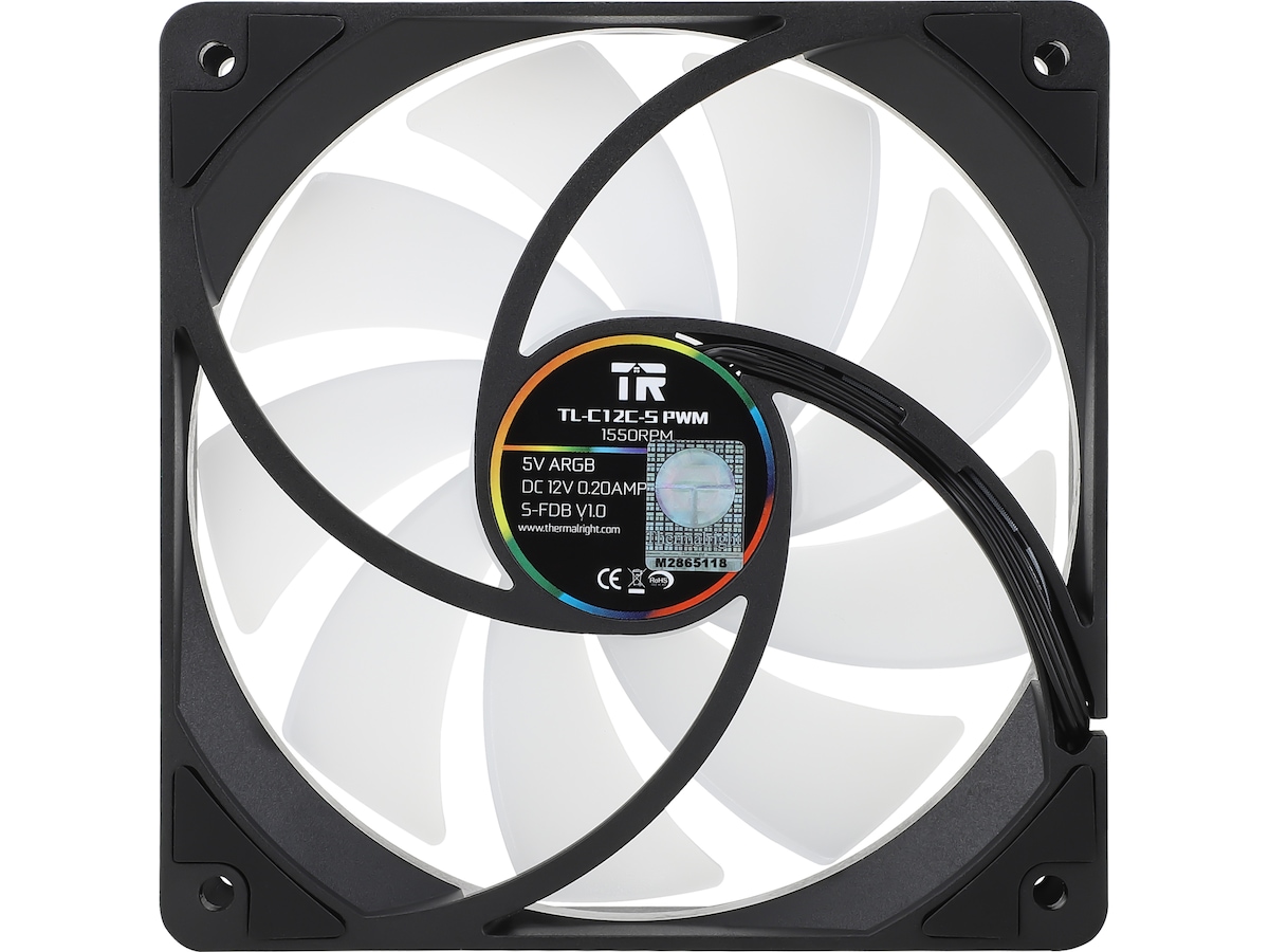 Thermalright TL-C12C-S ARGB 120mm Ventilator 3-Pack (sort) Blæsere