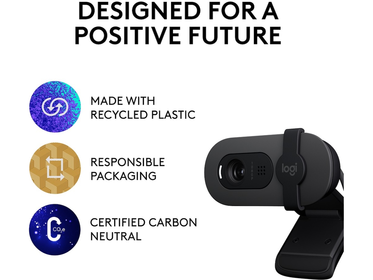 Logitech Brio 100 Full HD webkamera (graphite) Webkameraer