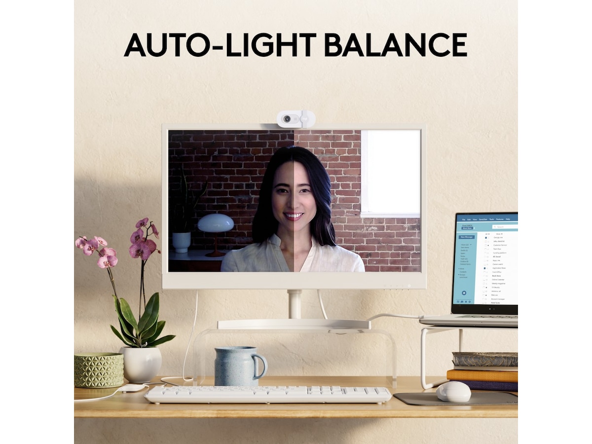 Logitech Brio 100 Full HD webkamera (off-white) Webkameraer