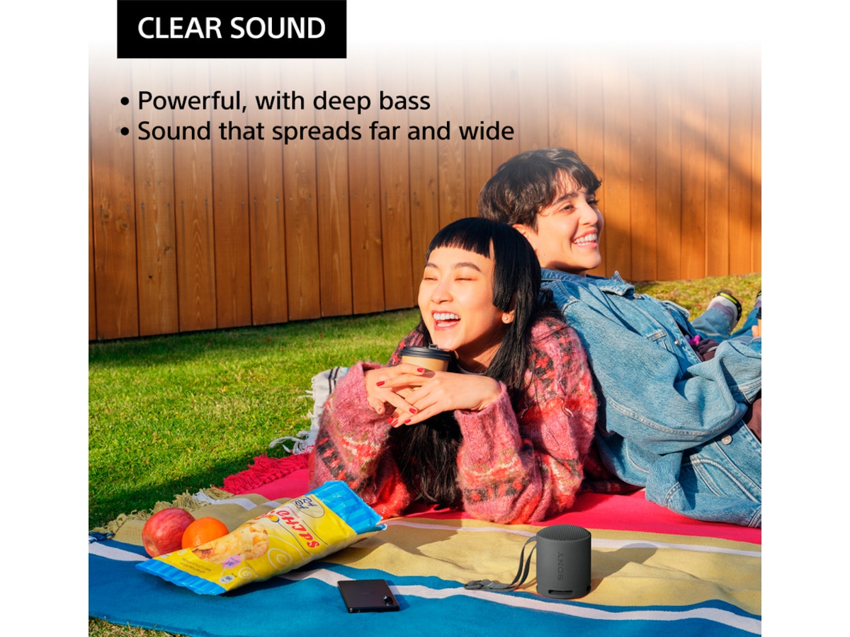 Sony SRS-XB100 trådløs bluetooth højttaler (sort) Trådløs / Bluetooth højttaler
