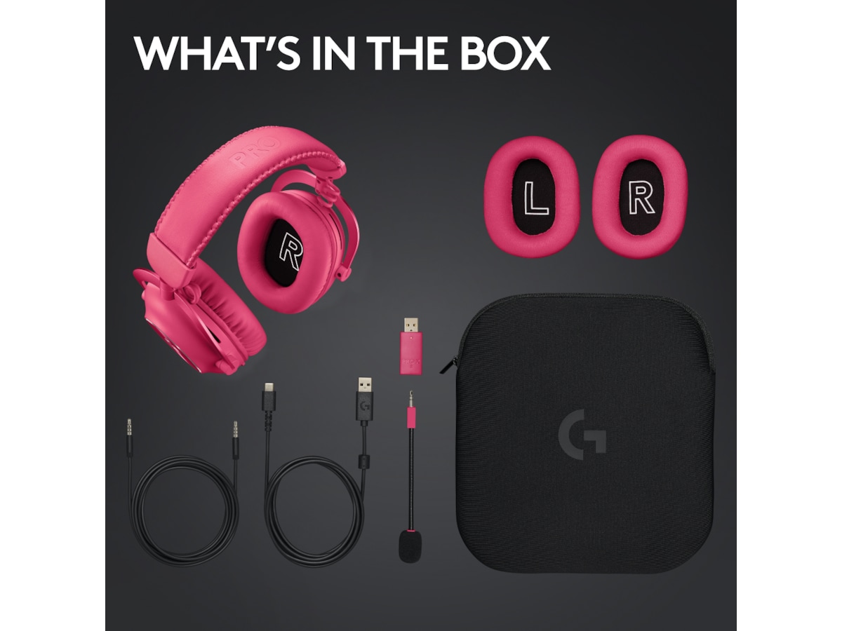 Logitech Pro X 2 Lightspeed Trådløst Gaming Headset (magenta) Gamingheadset