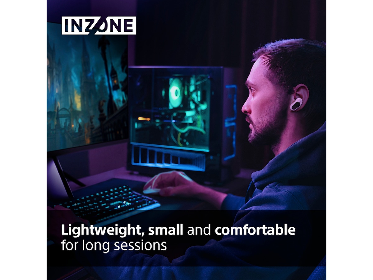 Sony INZONE Buds True Wireless Gaming høretelefoner (hvid) In-ear høretelefoner