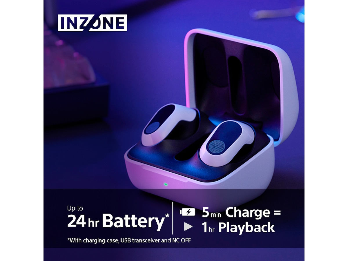 Sony INZONE Buds True Wireless Gaming høretelefoner (hvid) In-ear høretelefoner