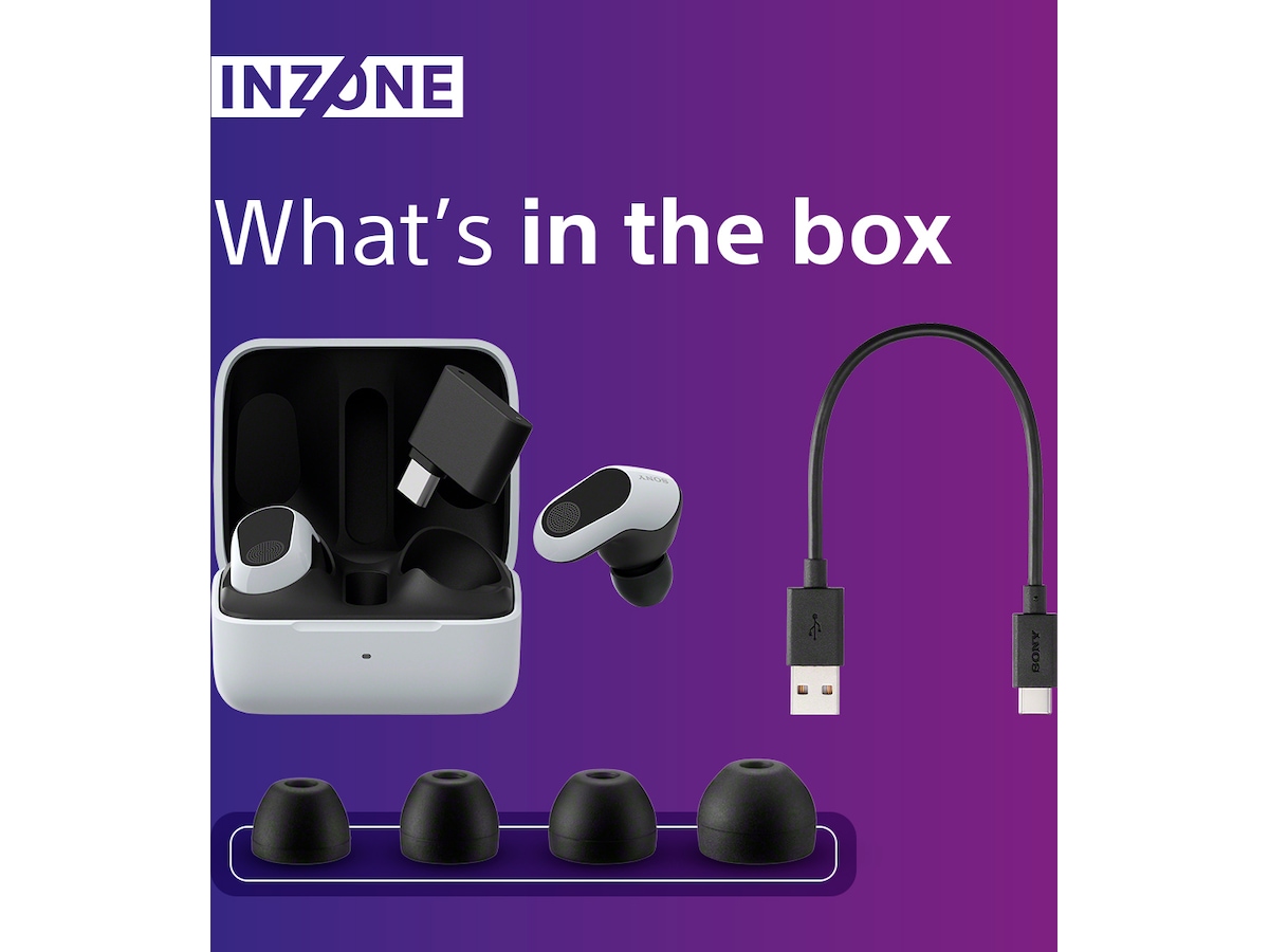 Sony INZONE Buds True Wireless Gaming høretelefoner (hvid) In-ear høretelefoner