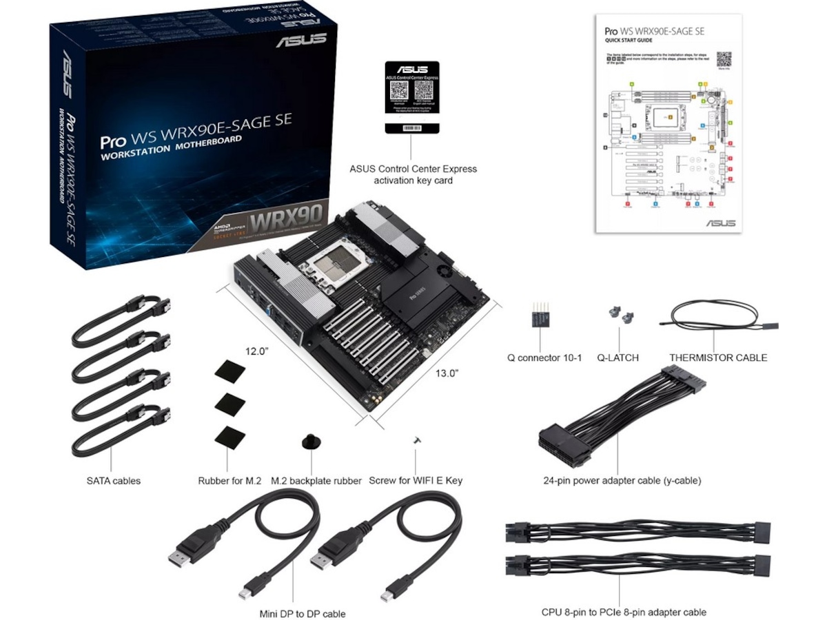 ASUS Pro WS WRX90E-SAGE SE Bundkort AMD Socket