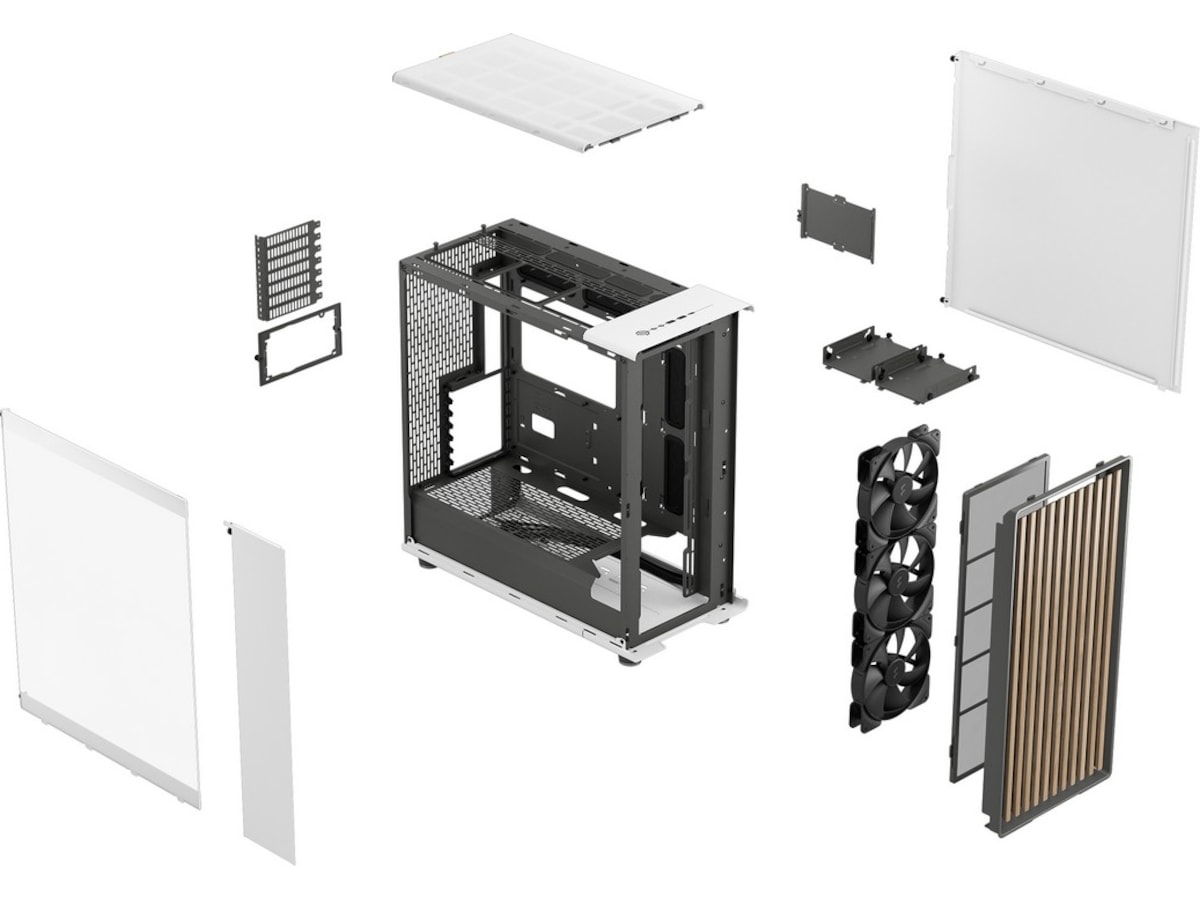 Fractal Design North XL TG Clear Mid Tower (hvidt) Midi Tower
