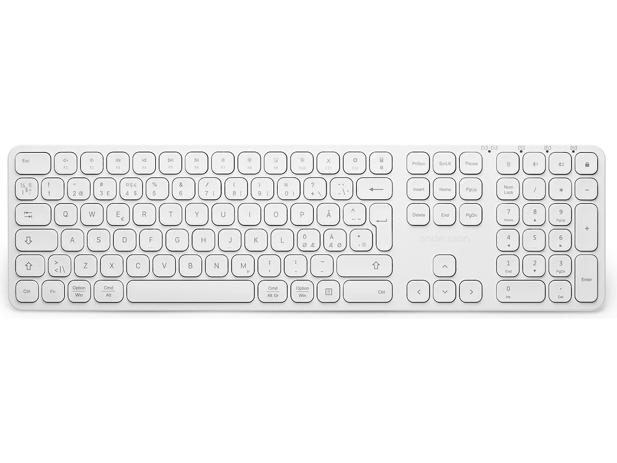 Andersson WSK-M3000 Tastatur og mus (hvid) Mus & keyboards -kombinasjonspakker