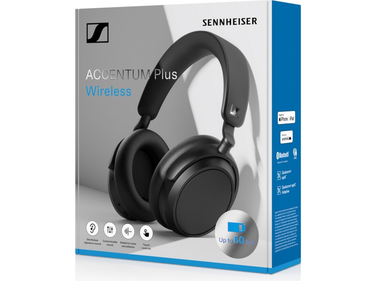 Sennheiser ACCENTUM Plus Trådløse høretelefoner, On-Ear (sort) Høretelefoner
