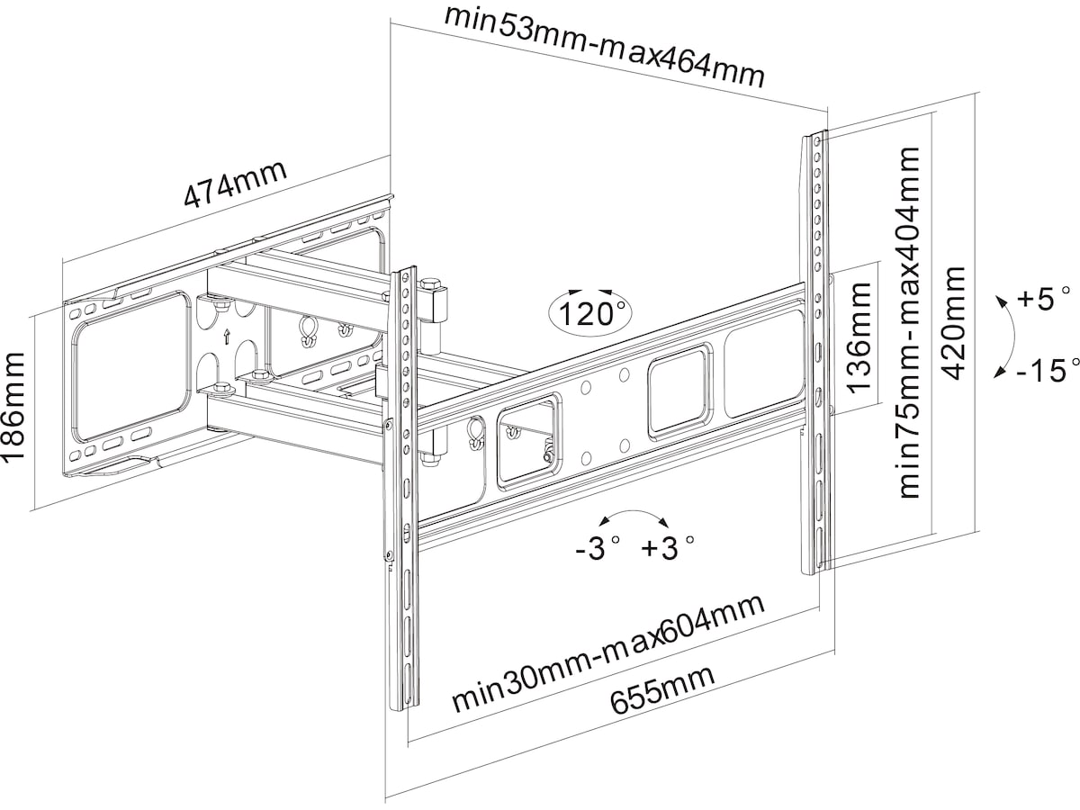 Andersson WMA 3.9 vægophæng TV tilt 37-70" TV-ophæng & stativ