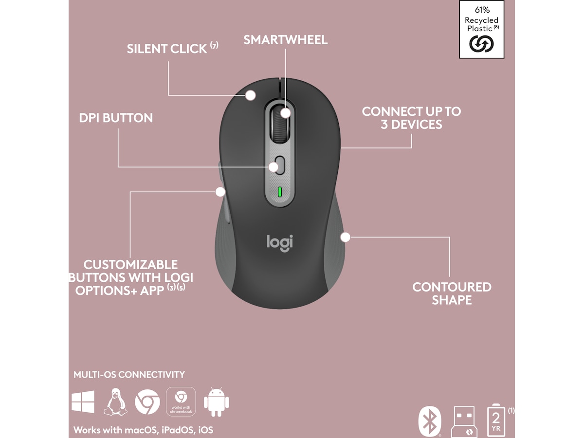Logitech Signature Slim Combo MK950 (graphite) Mus & keyboards -kombinasjonspakker